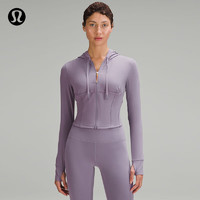 lululemon丨Nulu™ 女士拉链连帽衫 *腰部缝线 LW3HOES 紫色灰 12