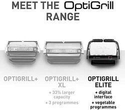 Tefal 特福 OptiGrill Elite GC750D40 智能电动烧烤炉，黑色不锈钢，灵巧，2000 W，4-6部分