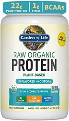 Garden of Life 生命花园 素食蛋白粉与维生素和益生活性菌 - 原料20.0盎司（1磅4盎司/ 568克）粉末