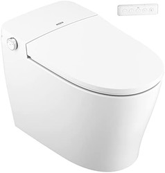 MOEN 摩恩 ET900 EToilet 2 系列无水箱一体式加长坐浴盆马桶,白色,带遥控和自动冲洗功能