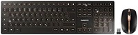 CHERRY 樱桃 DW 9100 SLIM,无线键盘和鼠标套装,德语布局,QWERTZ 键盘,可充电电池,SX 剪刀机制,静音按键,黑青铜色