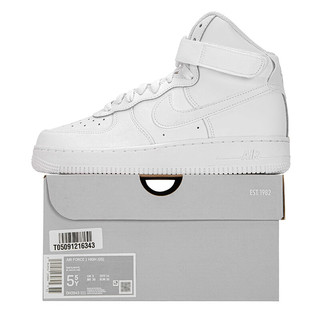 耐克（NIKE）女鞋 23冬季青少年运动鞋Air Force 1空军一号AF1休闲鞋板鞋 DH2943-111/高帮 6Y/38.5码/24cm