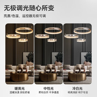 西顿照明（CDN）大气圆环形智能控制卧室现代轻奢客餐厅灯具简约吊灯 9336-圆形130W-无极调光