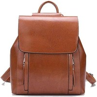 FL FantasyLinen 女式背包，钱包，时尚真皮单肩包，防盗休闲旅行包