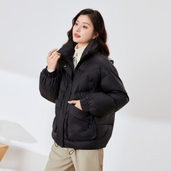 冰洁bengen短款羽绒服女冬时尚立领小个子休闲宽松保暖外套潮