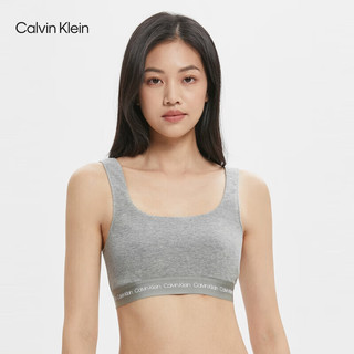 Calvin Klein内衣女士循环LOGO舒适可卸衬垫无钢圈棉质透气文胸QP2630O P7A-椰青灰 M