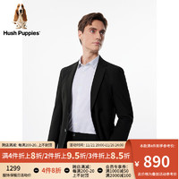 Hush Puppies暇步士男装2024春四面弹经典简约通勤西服外套 097黑色3 L