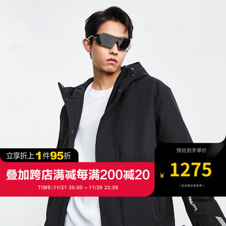 杰克·琼斯（JACK&JONES）23年秋季男士时尚百搭纯色简约舒适夹克外套223409006 E40黑色 165/88A/XS