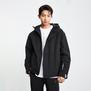 杰克·琼斯（JACK&JONES）23年秋季男士时尚百搭纯色简约舒适夹克外套223409006 E40黑色 165/88A/XS