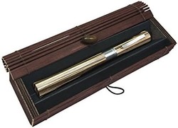 online 欧领 Newood 钢笔，天然瓦瓦木棕色，铱金笔尖 F（细），适用于标准墨盒和转换器，金属笔夹，礼盒装，1 支