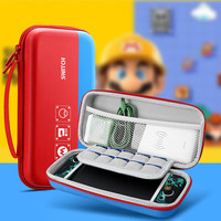 BUBM 必优美 Switch收纳包加厚NS游戏主机保护包OLED大容量收纳箱可装充电器手柄卡带配件收纳 红蓝马里奥加厚款