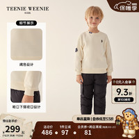 Teenie Weenie Kids小熊童装男女童简约圆领套头卫衣 象牙白 120cm