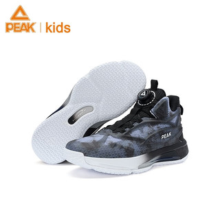 匹克童鞋态极篮球鞋款儿童篮球鞋旋转按钮实战球鞋荧光运动鞋 黑色 33