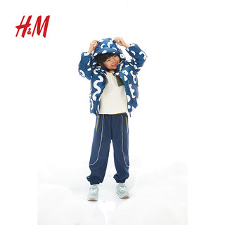 H&M童装男童羽绒服可爱保暖外套1206213 深蓝色001 140/68 充绒量139g