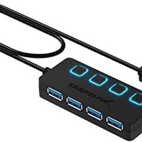 SABRENT 4端口USB 3.0集线器，带独立电源开关和 LED (HB-UM43)