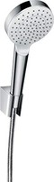 汉斯格雅 Crometta 花洒支架套装，带花洒软管，1.60 米，白色/镀铬