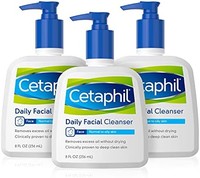 Cetaphil 丝塔芙 面部洁肤洗液 中性 经临床测试无刺激性适合各种皮肤 8液体盎司(约237毫升)3件装