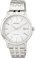 SEIKO 精工 男士指针式自动手表 带不锈钢表带 SRPH85K1, 银, 手链