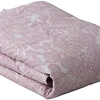 IRIS 爱丽思 羽绒被 白鸭绒85% 保温 吸湿 可水洗 单人PC21RP0111 日本制造 佩斯利花纹粉色