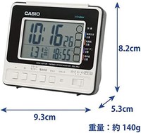 CASIO 卡西欧 闹钟 无线电波 数码 生活环境 温度 湿度 日历显示 DQL-250J-7JF