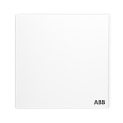 ABB 开关插座面板 盈致系列白色  无边框 86家用型电源 单开双控