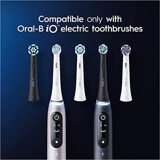 Oral-B 欧乐B iO Ultimate Clean 电动牙刷头，扭曲和倾斜的刷毛，可更深入地去除牙菌斑，8 件装，黑色