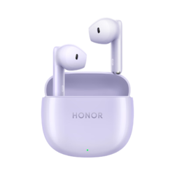 HONOR 荣耀 Earbuds X6 半入耳式真无线动圈降噪蓝牙耳机 紫色