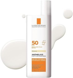 LA ROCHE-POSAY 理肤泉 Anthelios 有色防晒霜 SPF 50 |含二氧化钛的超轻面部矿物防晒霜 1.7 液量盎司