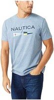 NAUTICA 诺帝卡 男士logo旗帜图案T恤