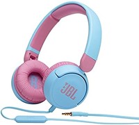 JBL 杰宝 2021年款 儿童耳机 搭载音量控制功能 附带定制贴纸 附带遥控麦克风 浅蓝色 粉色 JBLJR310BLU