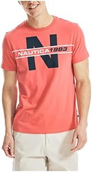 NAUTICA 诺帝卡 男士纯棉短袖 航海系列图案 T 恤