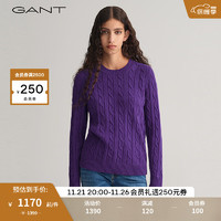 GANT甘特冬女士纯色圆领毛针织衫4805200 544紫色 M