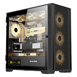 Great Wall 长城 冰霜X3黑色电脑机箱（MATX/360水冷位/U3/9风扇位/磁吸翻门/钢网面板/五槽PCI/兼容4080）