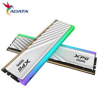 ADATA 威刚 32GB(16GBX2)套装 DDR5 6400 台式机内存条 海力士A-die颗粒 XPG龙耀D300G（白色）C32