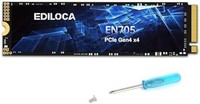Ediloca EN705 SSD 2TB PCIe Gen4,NVMe M.2 2280,高达 4800MB/s,内置固态硬盘,动态 SLC 缓存,兼容 PS5