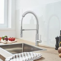 GROHE 高仪 Get | 厨房水龙头 – 单手冲洗台电池 带拉出式花洒和磁铁便于返回 | 镀铬 | 30361000