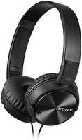 SONY 索尼 耳机 MDR-ZX110NA 可折叠头戴式耳机，带数字降噪功能，黑色