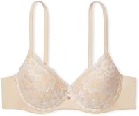 VICTORIA'S SECRET Everyday 舒适蕾丝工字背文胸,半罩杯,前开合,平滑,轻衬里 (34B-36DDD)