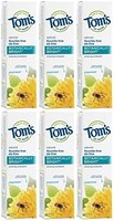 Tom's of Maine 无氟植物 牙膏，薄荷, 4.7 oz./133g 6件装