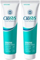 CLOSYS 含氟牙膏 7 盎司（198g） 温和薄荷 美白 牙釉质保护 不含硫酸盐 2 件装