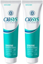 CLOSYS 含氟牙膏 7 盎司（198g） 溫和薄荷 美白 牙釉質保護 不含硫酸鹽 2 件裝