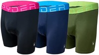 SPYDER 男式平角内裤高性能运动压缩短裤运动男士内裤 - 男士平角内裤 - 3 条装男式