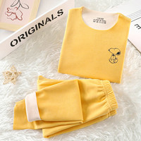 SNOOPY 史努比 儿童德绒内衣套装 (颜色可选)