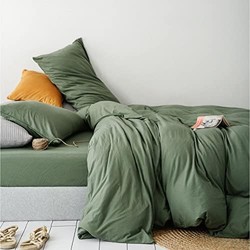 Lanqinglv 鼠尾草*羽绒被套套装单人床普通床上用品套装 120  1 个枕套 50 x 75 厘米