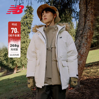 NEW BALANCE 23年男女同款经典款鸭绒户外连帽羽绒服AWJ33325 CIC XL