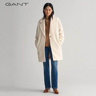 GANT甘特冬女士时尚西装领毛呢外套4751113 130奶油白 XS