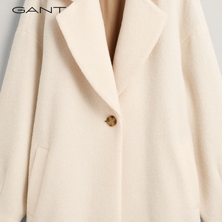 GANT甘特冬女士时尚西装领毛呢外套4751113 130奶油白 XS