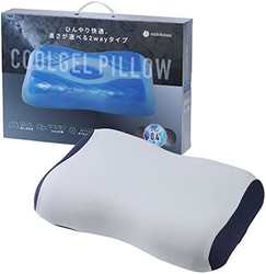 NiSHiKaWa 东京西川 西川 凉爽凝胶枕头 和接触式凉爽面料 可选择高或低 适合肩膀 蓝色 50X34X8cm