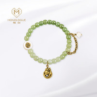 MONOLOGUE独白北纬30°上古玄灵古中国和田玉白贝黄金青龙手串MR1309 15cm~16.25cm