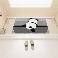 睿爸创意卡通熊猫浴室洗澡防滑地垫儿童淋浴透水透气丝圈易清洗加厚 爬墙熊猫 40X60厘米 浴室丝圈
